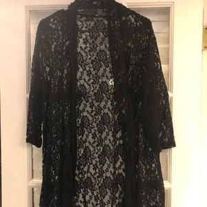 Black lace tunic